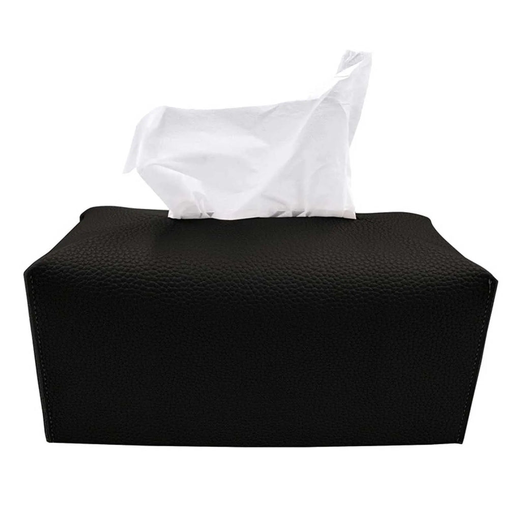PU Leather Tissue Box Cover – Car & Home Napkin Holder Case Tissue Box Cover Qme
