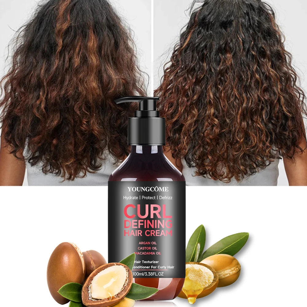 YOUNGCOME Curl Defining Hair Cream – Frizz Control & Volume Curl Defining Cream Qst