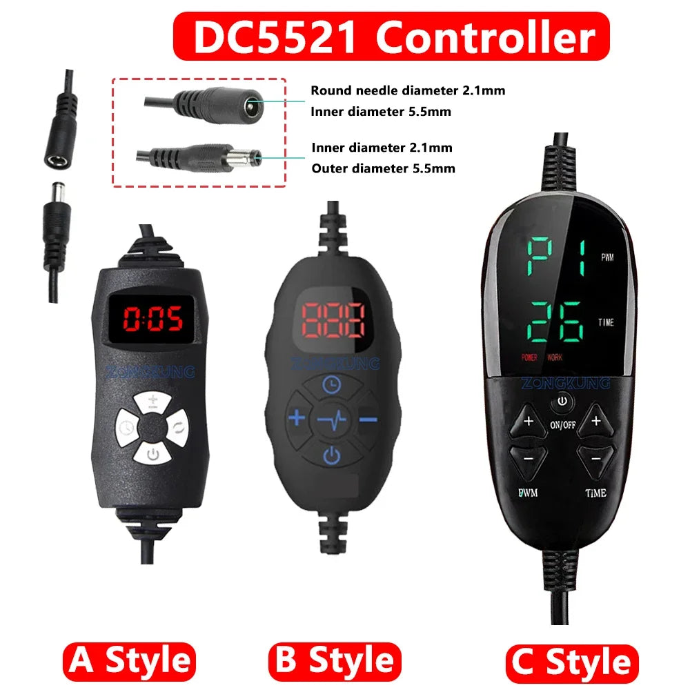 ZONGKUNG DC5521 Red Light Therapy Controller – Cap & Belt Light Therapy Controller Qst