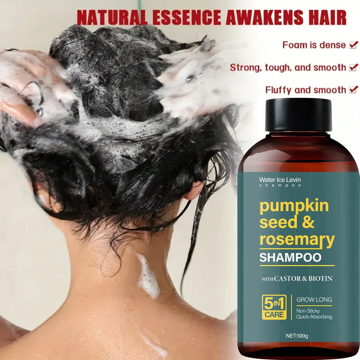 Pumpkin Seed Rosemary Shampoo – Castor Oil & Biotin Hair Care Shampoo Qme