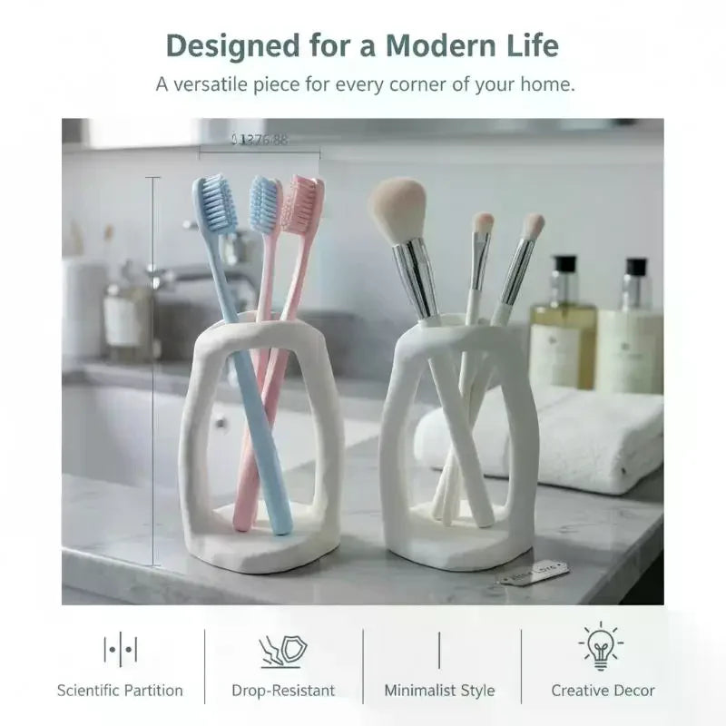 Nordic 3D Printed Candle Holder & Makeup Pen Storage Rack Candle Holder Organizer Qme