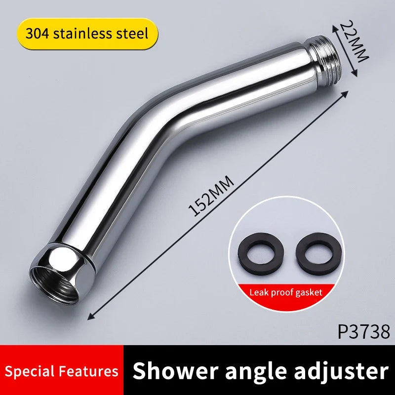 135° Adjustable Shower Arm Extension Elbow Adapter – Stainless Shower Arm Adapter Qme C