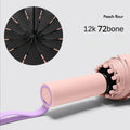 72-Rib Windproof Automatic Folding Umbrella – UV Sun Protection Windproof Folding Umbrella Qst Pink