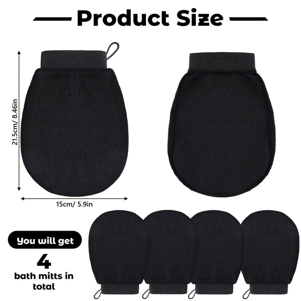 Exfoliating Bath Gloves – Body Scrub & Skin Renewal | Qme Exfoliating Bath Gloves Qme