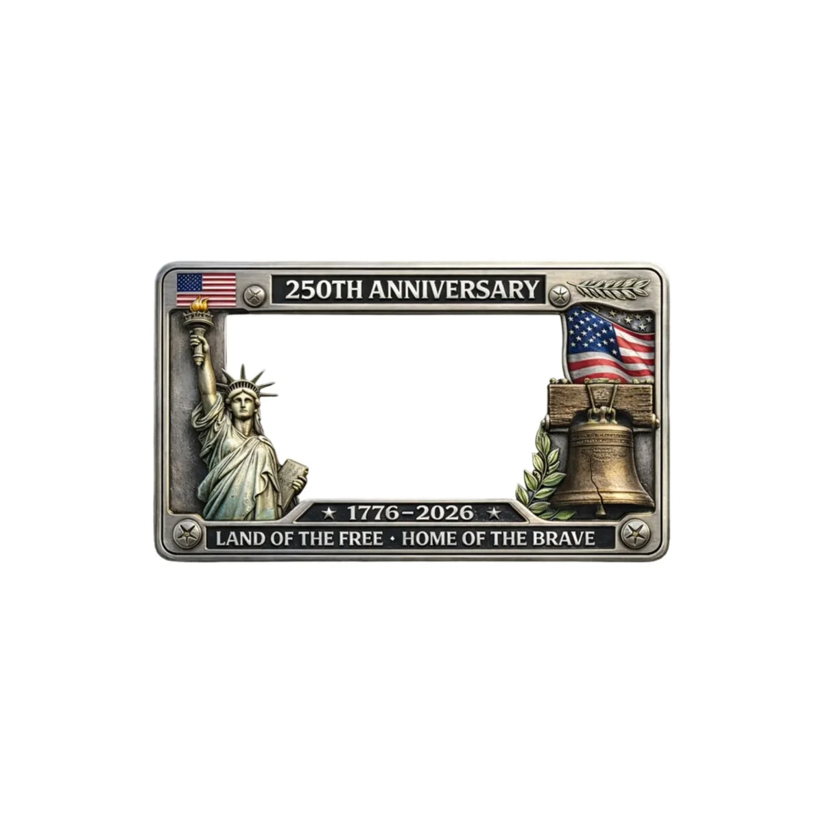 Statue of Liberty License Plate Frame – Alloy Front & Rear License Plate Frame Qme