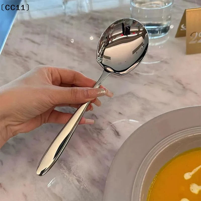 Large Stainless Steel Rice Spoon – Ergonomic Serving Spoon Serving Spoon Qme