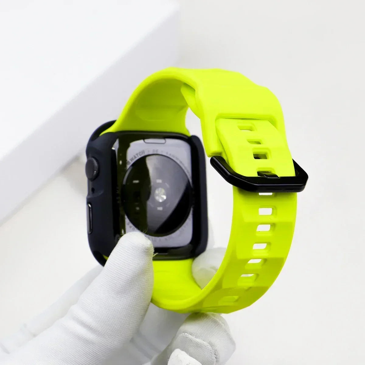 Silicone Sport Strap & Case for Apple Watch Ultra 2/9/8/7/SE/5 Watch Strap & Case Qme