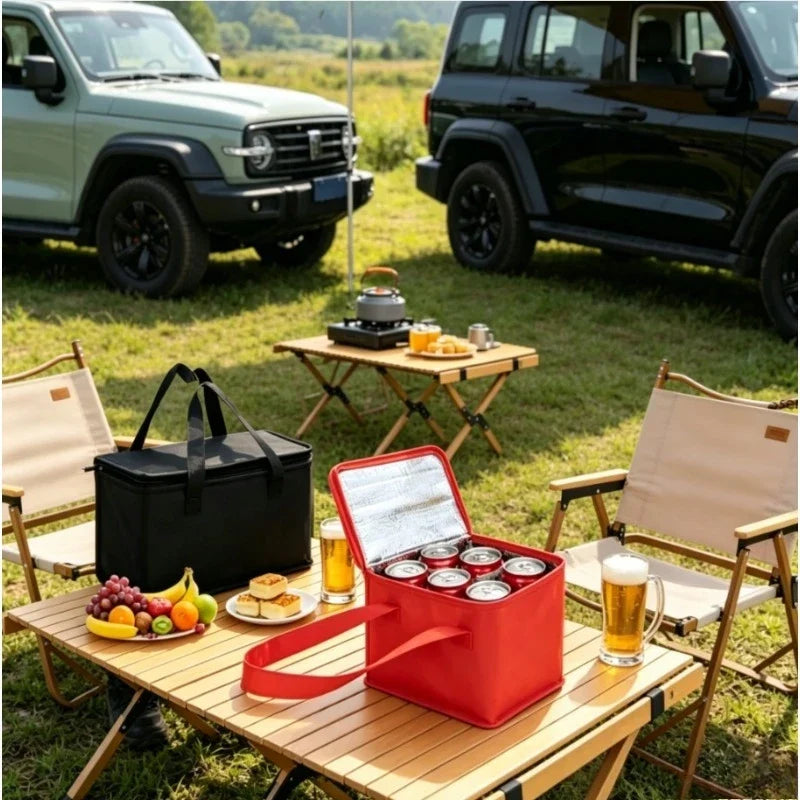 Portable Folding Insulated Lunch Cooler Bag – Thermal Picnic Bag Insulated Cooler Bag Qme