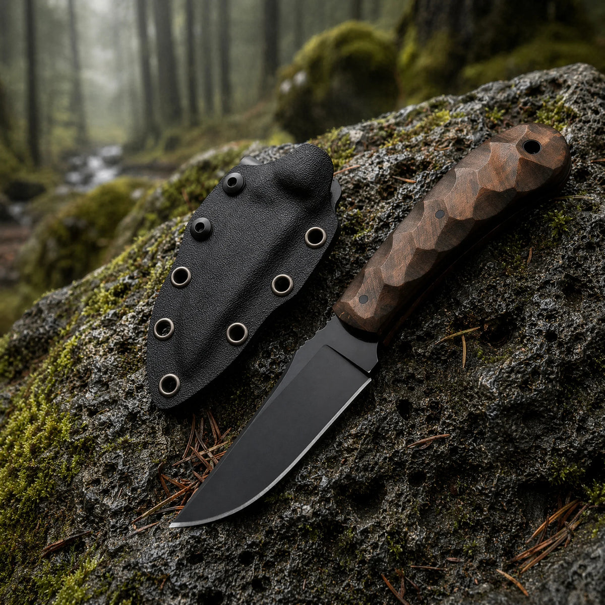 Multifunctional Outdoor Knife – Steel Blade & Wood Handle Outdoor Multi Knife Qst qianfuzhe