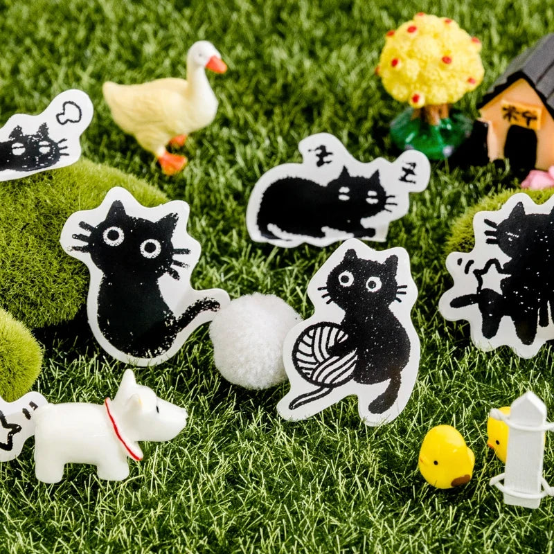 Cute Cat Box-Packed Stickers – DIY Journal & Craft Kit Decorative Sticker Set Qme