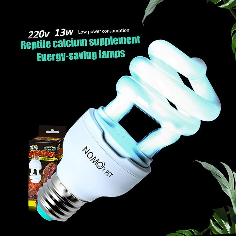UVB Terrarium Basking Light 13W 26W | 5.0 & 10.0 Reptile Lamp Reptile UVB Lamp Qme