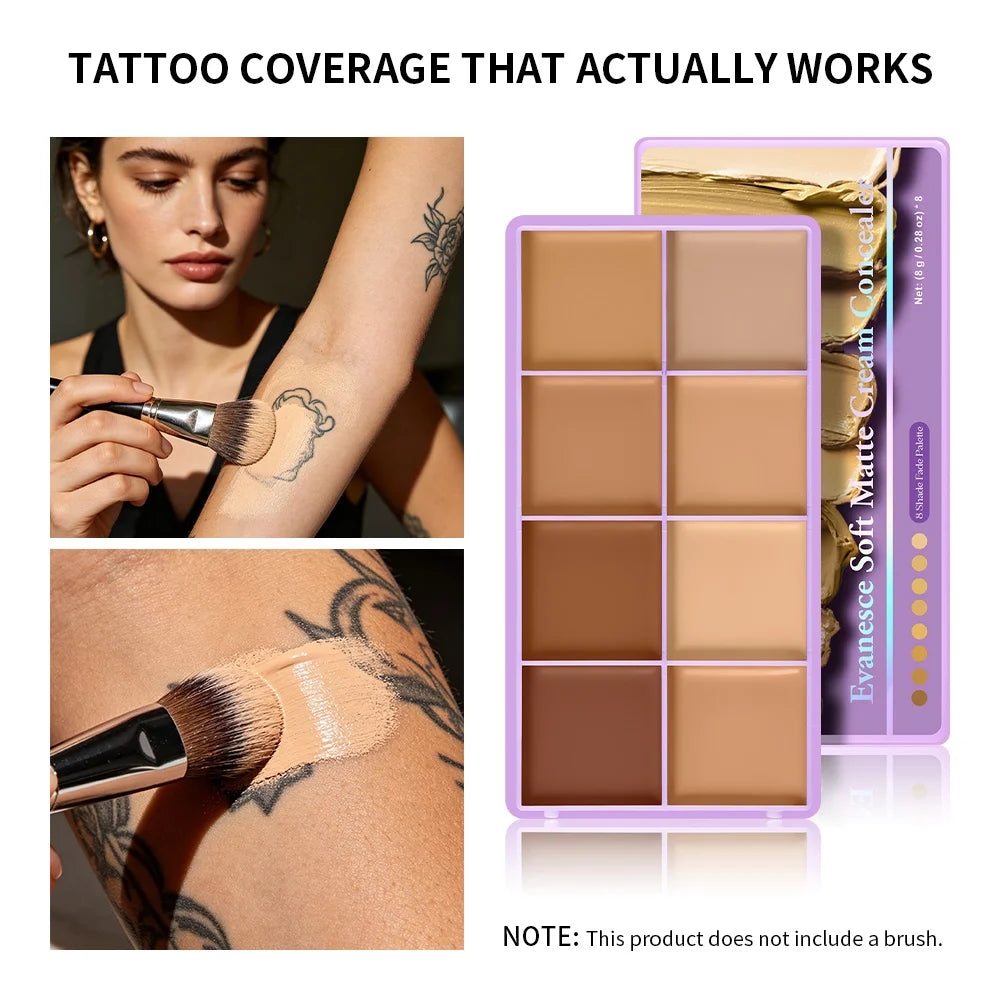 Multi-Shade Concealer Palette – Waterproof Matte Cream Concealer Palette Qst