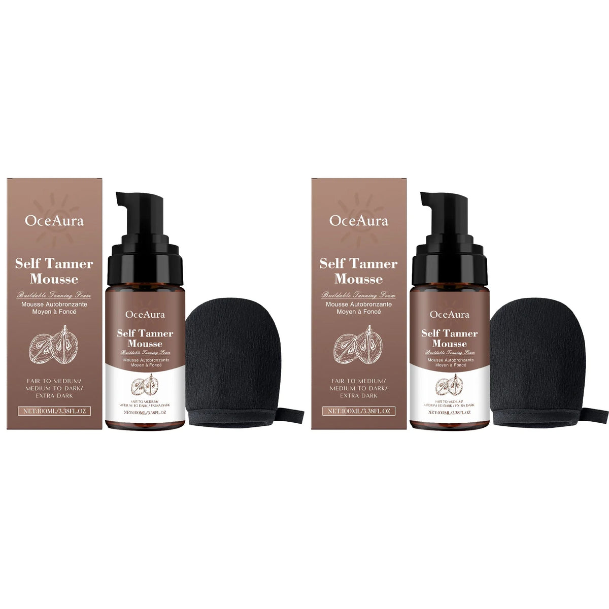 Organic Sunless Self Tanning Mousse – Face & Body Foam Sunless Tanning Mousse Qme Buy 1 Get 1 Free