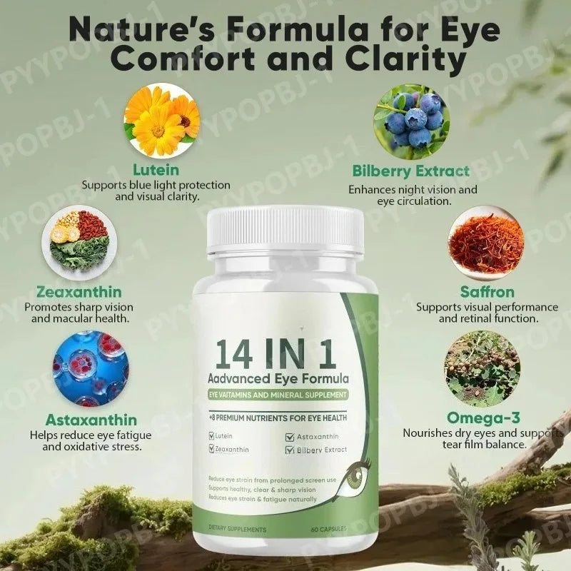 Lutein Zeaxanthin Eye Wellness Capsules – 60 Count Adults Eye Wellness Supplement Qst