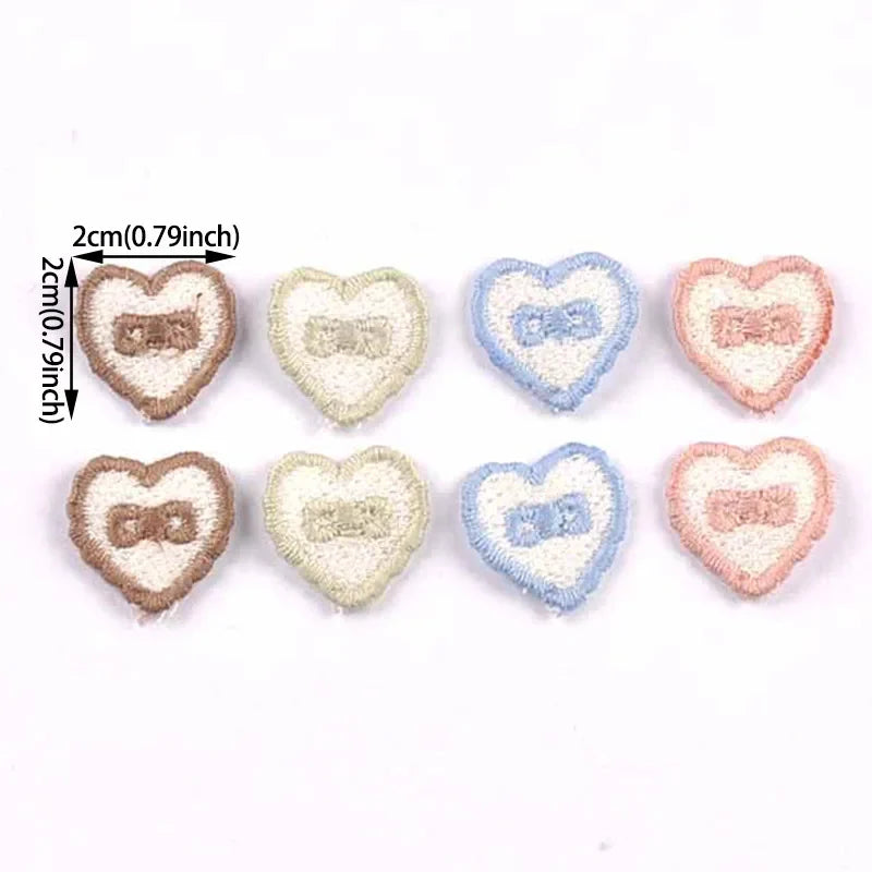 Heart Bow Embroidered Appliques 20mm – DIY Sewing Patches Embroidered Applique Patches Qme