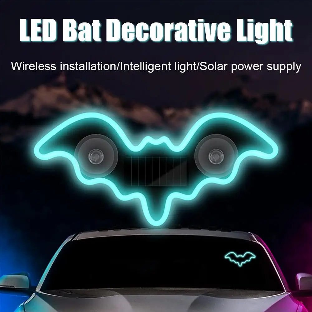 Solar Bat LED Ambient Car Light – Suction Cup, 5 Colors Car Ambient Light Qme