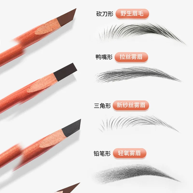 Qme Hard Eyebrow Pencil – Waterproof Matte Long-Lasting Eyebrow Pencil Qme
