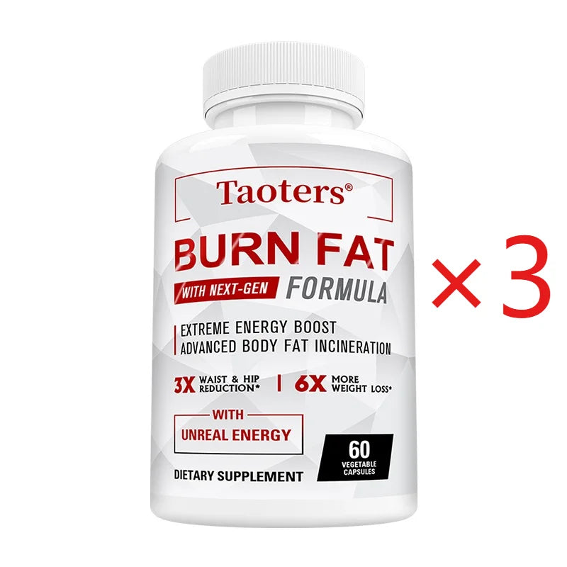 Taoters Metabolism Capsules – Energy, Digestion & Body Support Metabolism Supplement Qst 60 count-3 bottle