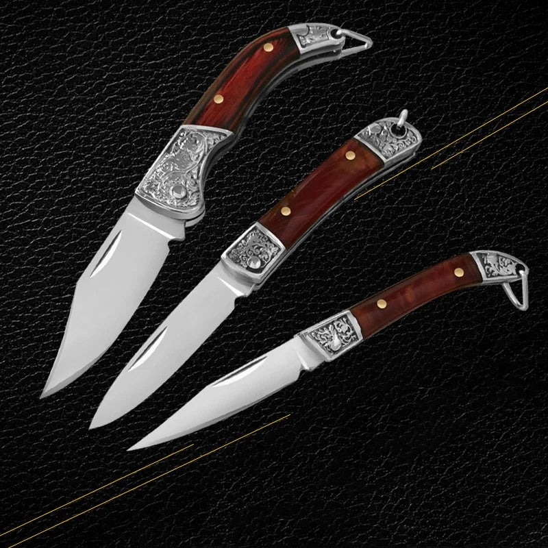 Swayboo Folding Pocket Knife – Stainless Steel Wood Handle Folding Pocket Knife Qst