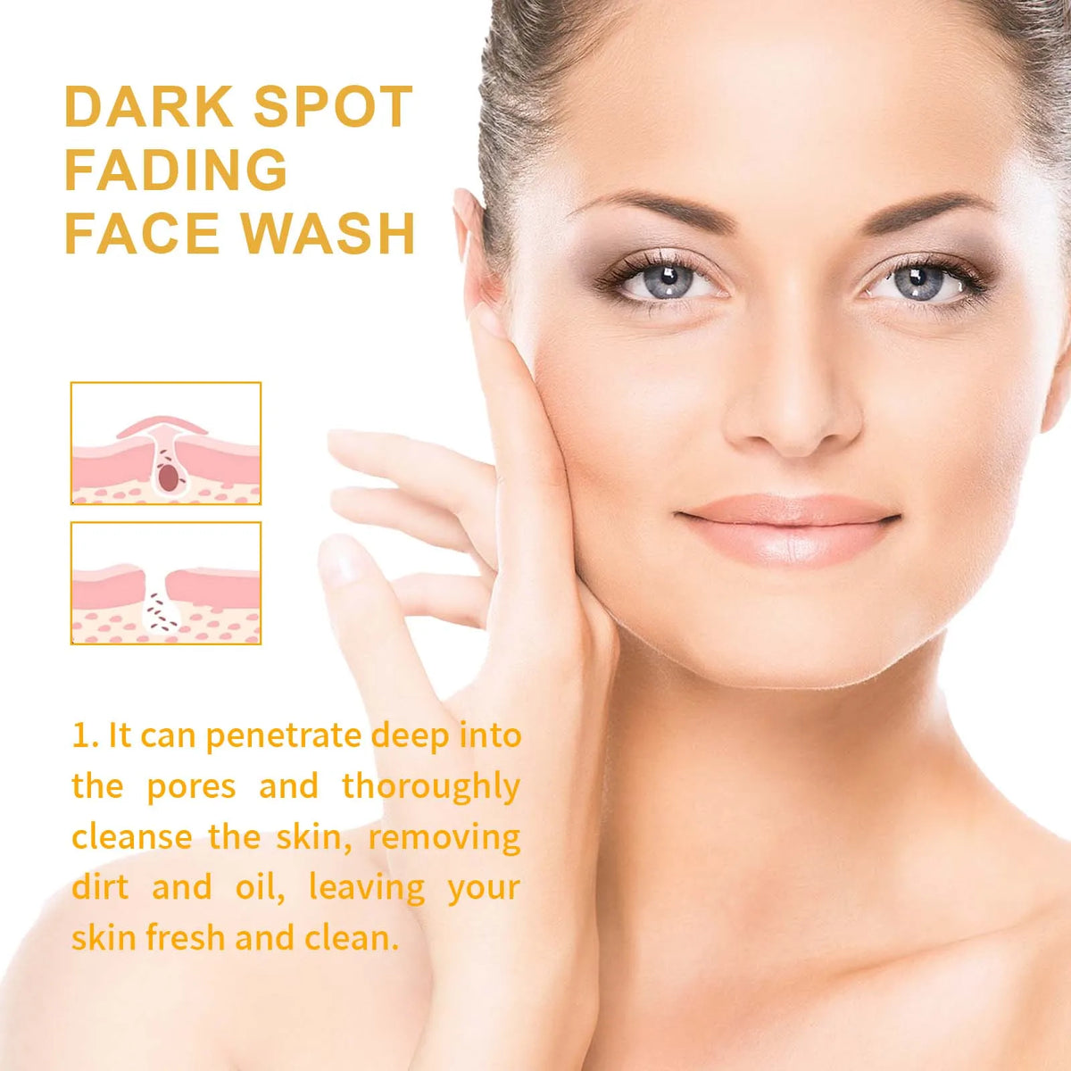 Turmeric Brightening Cleanser & Deep Cleansing Makeup Remover Brightening Face Cleanser Qme