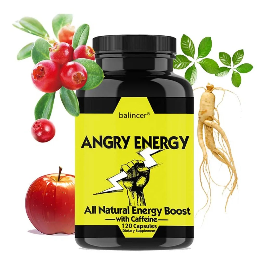 Apple Cider Vinegar Capsules 400mg – Ginseng & Vitamin B6 Dietary Supplement Qst