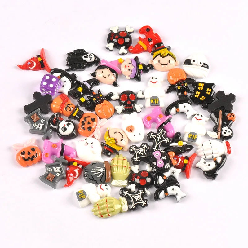 Halloween Resin Flatback Embellishments – DIY Craft Cabochons Craft Embellishments Qme