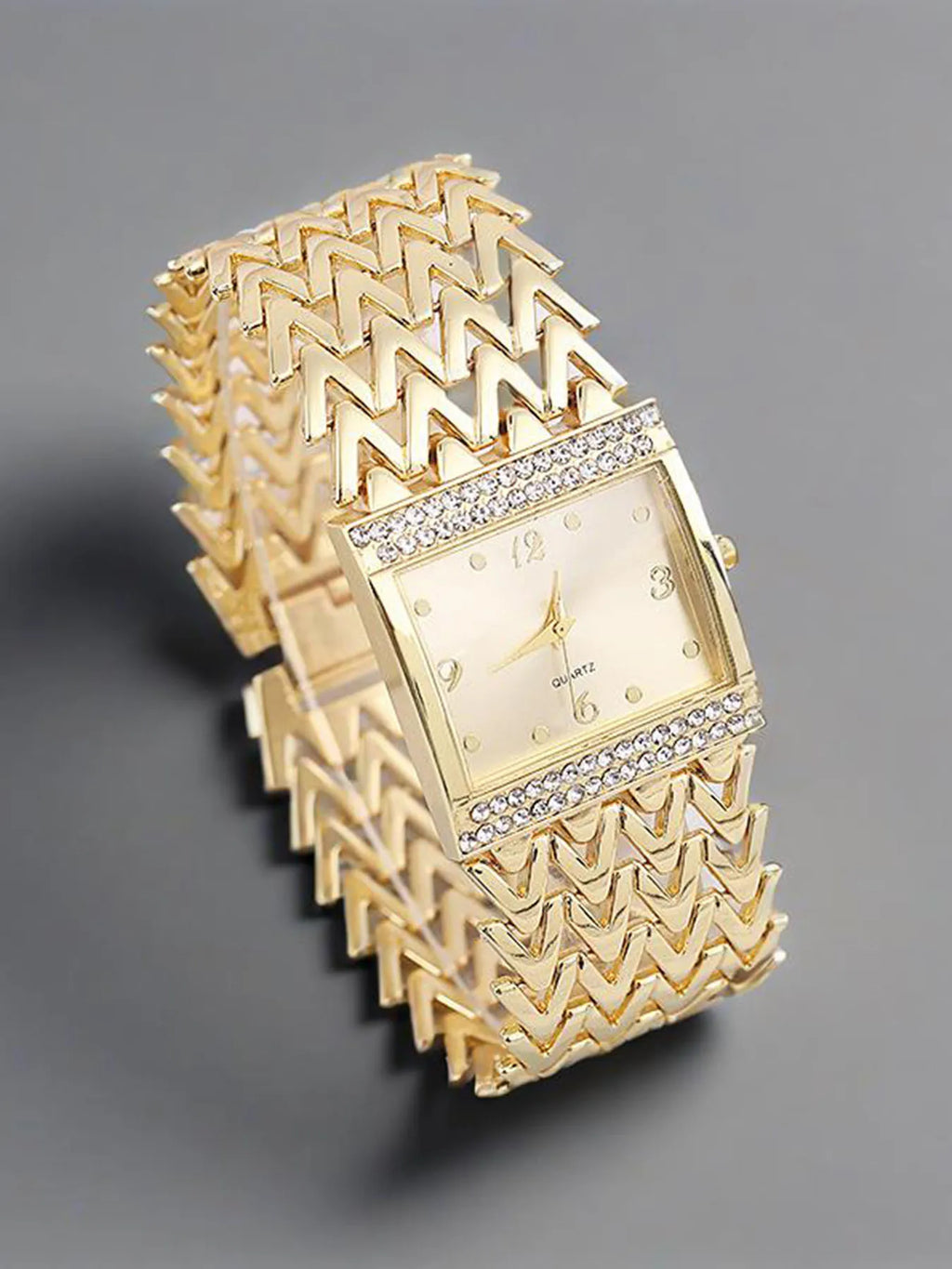 Women's Versatile Quartz Watch – Casual Steel Strap | Qme Women's Fashion Watch Qme Gold No