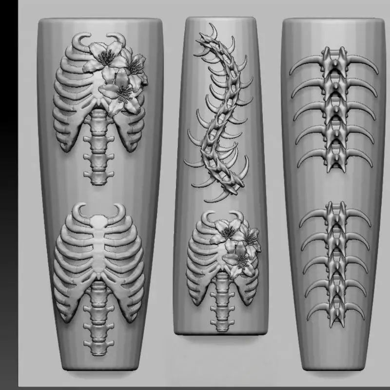 3D Silicone Nail Art Mold – Ribs & Bone Acrylic DIY Template Nail Art Mold Qst
