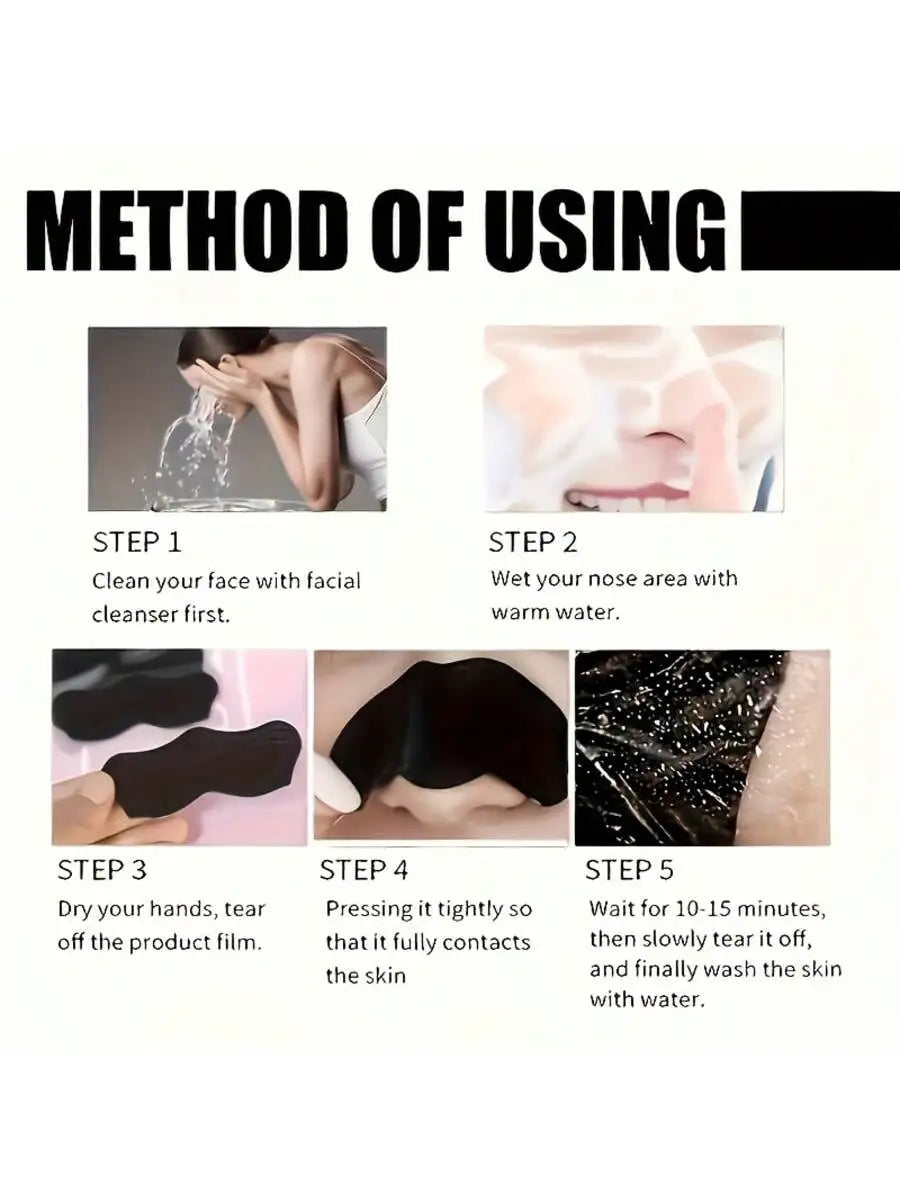 Blackhead Remover Nose Strips – Deep Cleanse & Pore Refresh Nose Pore Strips Qme