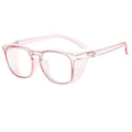 Oversized Blue Light Blocking Glasses Transparent Jelly Frame Blue Light Glasses Qme Pink