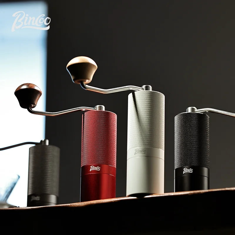 BINCOO Manual Coffee Grinder – Titanium Burr Hand Mill Manual Coffee Grinder Qst