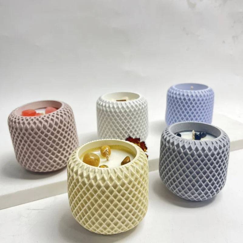 3D Mesh Irregular Silicone Mold – Candle, Concrete & Resin DIY Silicone Craft Mold Qme