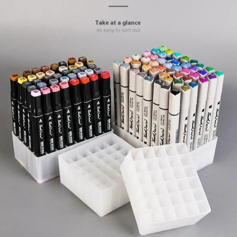 Makeup Brush & Marker Pen Holder – 24/36/48 Slot Organizer Pen & Brush Organizer Qst