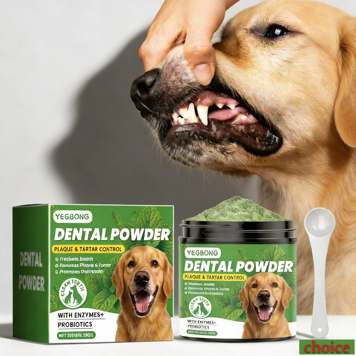 Yegbong Dog Dental Powder 150g – Tartar & Breath Care Pet Dental Powder Qst
