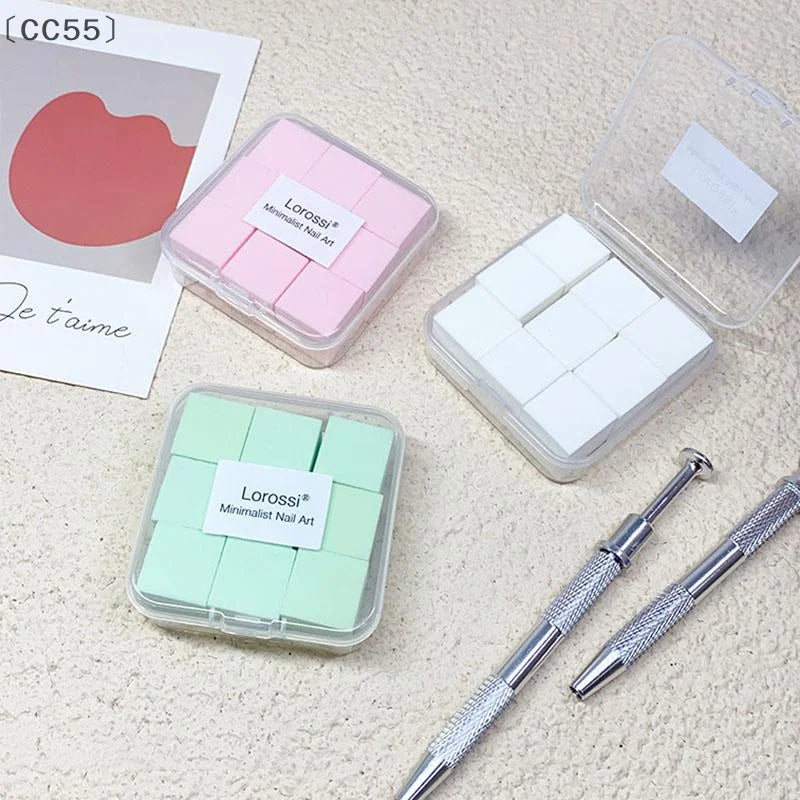 Soft Nail Art Sponge 9Pcs – Gradient Halo Dyeing Stamper Tool Nail Art Sponge Qst
