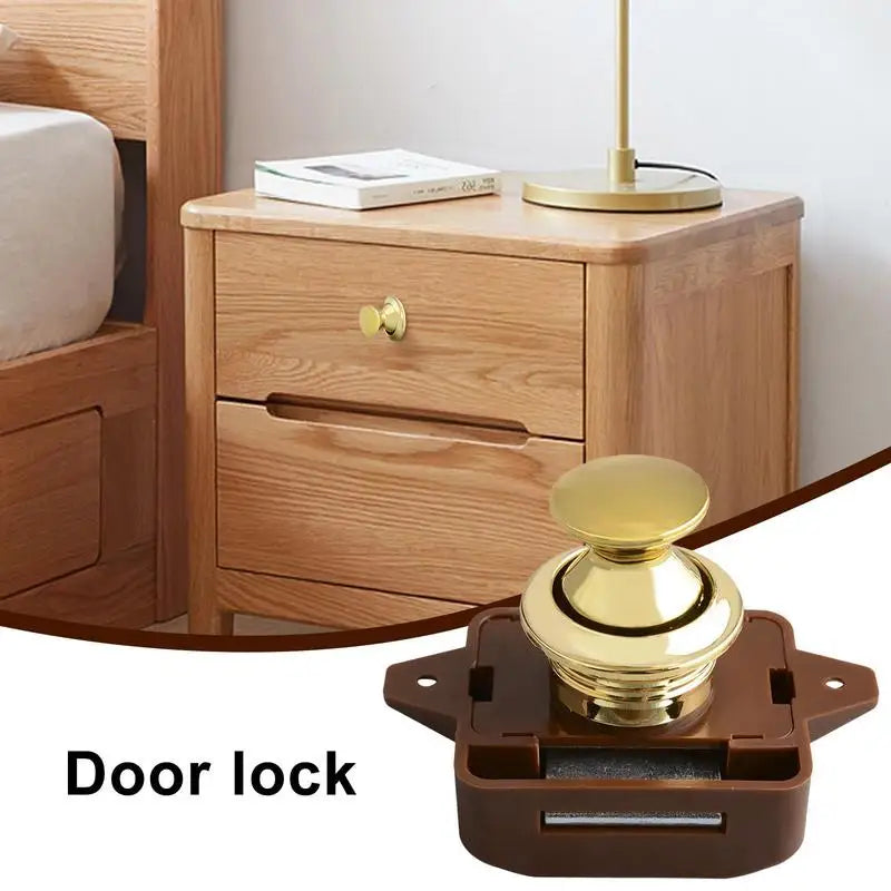 Keyless Push Cabinet Lock for RV Caravan Boat Cupboard Cabinet Latch Lock Qst