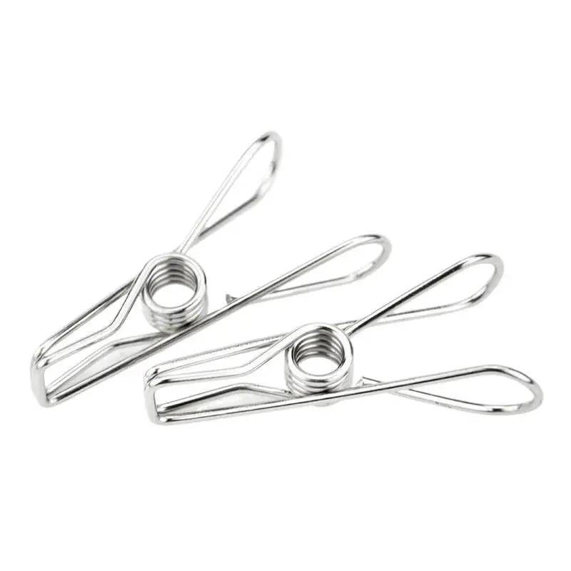 Stainless Steel Spring Clips 10-Pack – Drying & Storage Clips Storage Spring Clips Qst 10pcs
