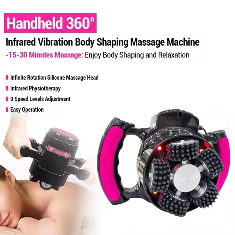 360° Vibrating Roller Body Massager with Infrared | Vilnason Vibrating Body Massager Qst