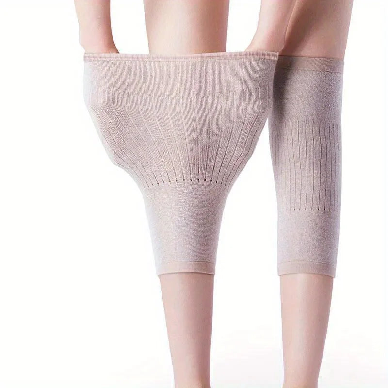 Cashmere Knee Warmers – Elastic Thermal Support Sleeves Thermal Knee Warmers Qme