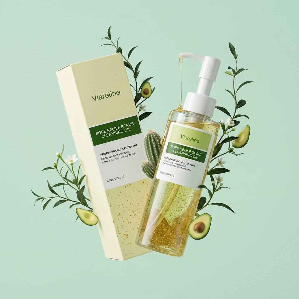 Viareline Makeup Remover Cleansing Oil – Gentle & Non-Irritating Makeup Remover Oil Qme