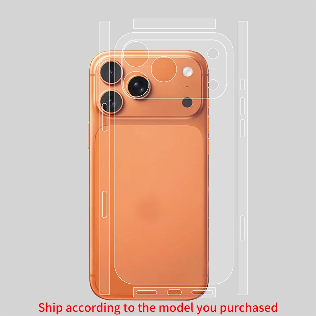 HD Curved Glass Back Film for iPhone 17 Series – Clear Phone Back Protector Qme iPhone 17 Pro Max