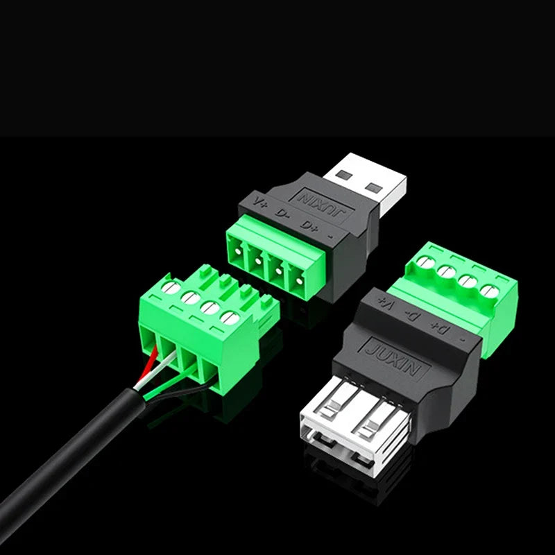 USB 2.0 Type-A 4-Pin Male Female Connector Plug Adapter USB Connector Adapter Qme