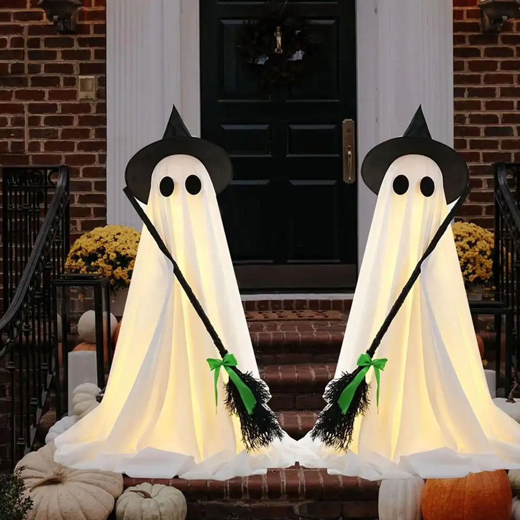 Halloween Standing Light-Up Ghost Decoration | 57" Glowing Halloween Decoration Qme