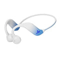Air Conduction Bluetooth 5.4 Sports Headphones with LED Light Sports Headphones Qst Blue white