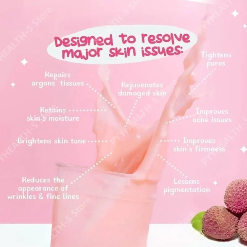 Lychee Collagen Drink with Fruit Extracts – 10 Sachets Collagen Drink Sachet Qst