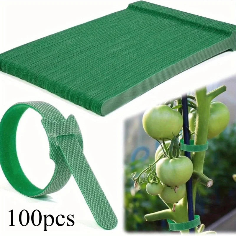 50/100pcs Reusable Nylon Plant Ties – Adjustable Garden Support Garden Plant Ties Qst 100pcs