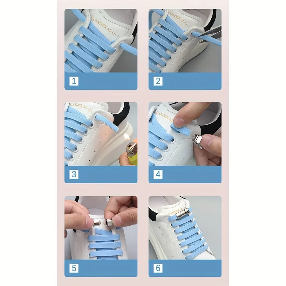 Metal Quick-Release Shoelace Buckle Lock | No-Tie Shoe Clip Shoelace Buckle Lock Qme