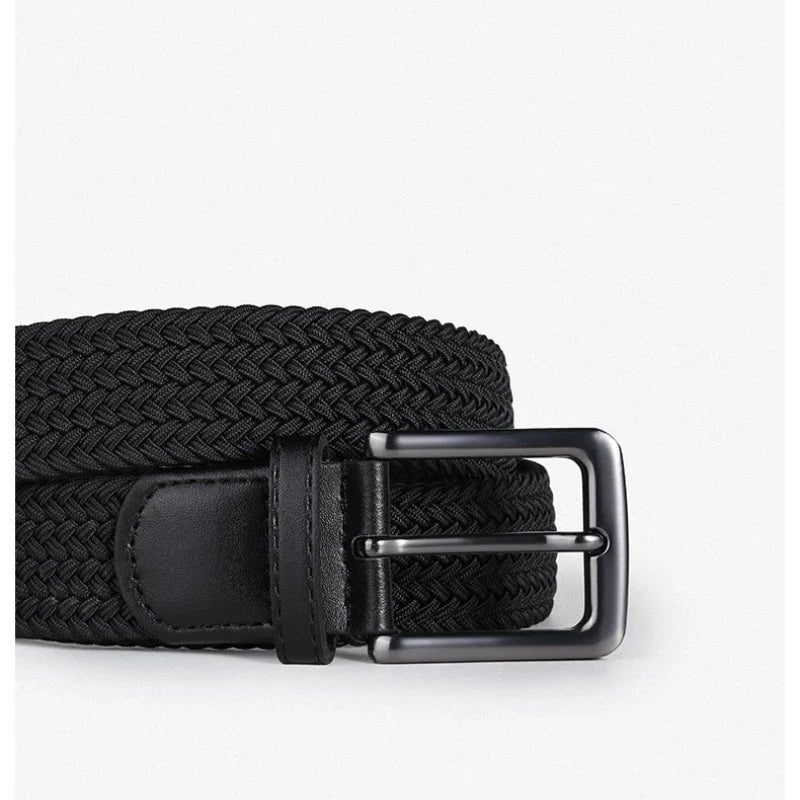 Men's Stretch Woven Golf Belt – Adjustable Pin Buckle Stretch Woven Belt Qme
