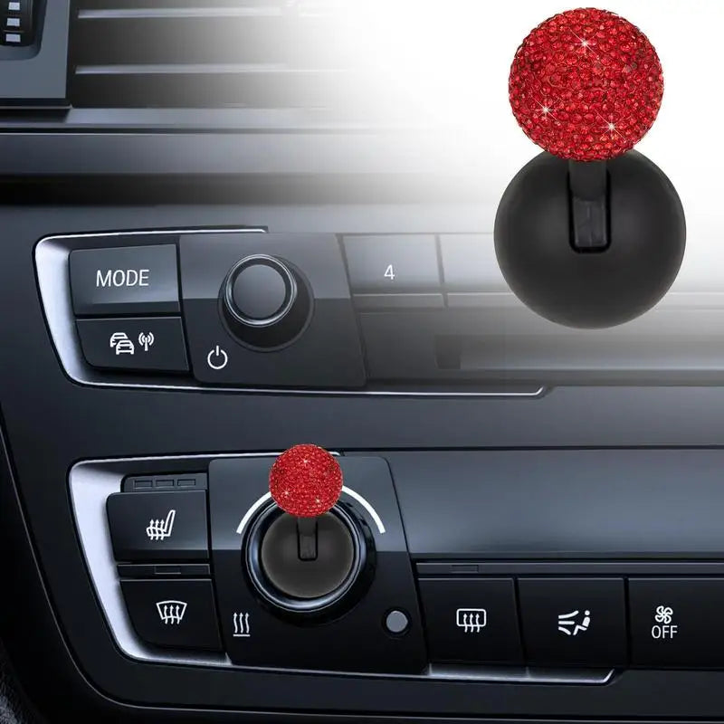 Rhinestone Push To Start Button Rocker | Car Interior Decor Car Interior Accessory Qst