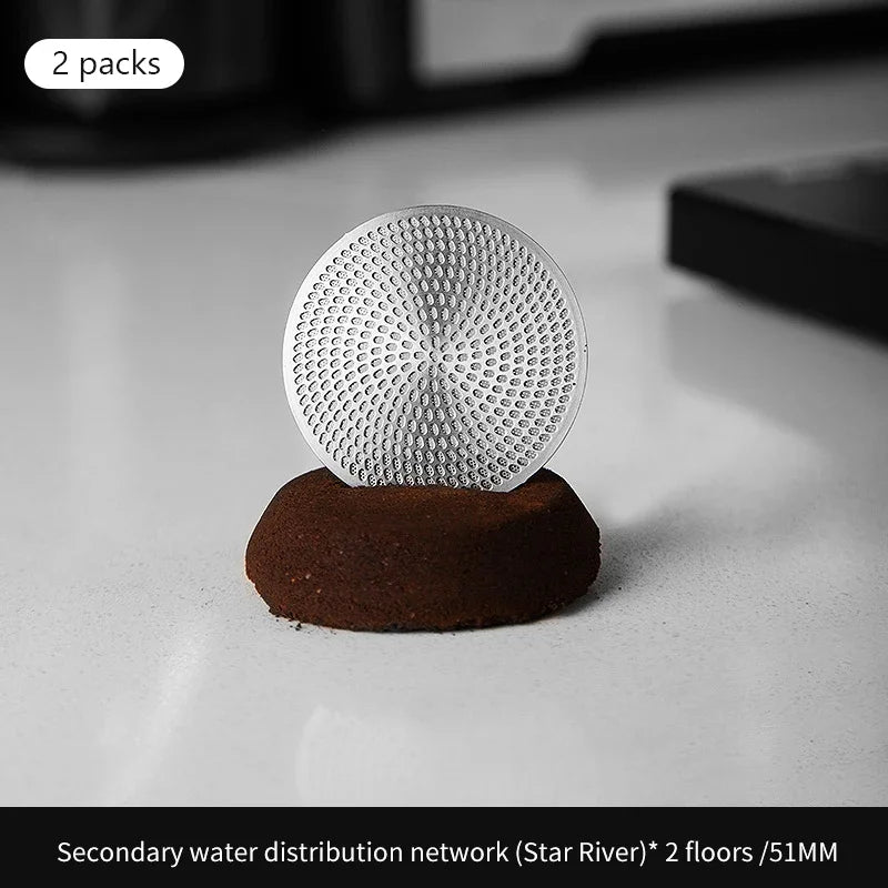 Bincoo Reusable Stainless Steel Coffee Filter 51/58.5mm Coffee Filter Qst 2 floors-51mm-2pcs China Mainland
